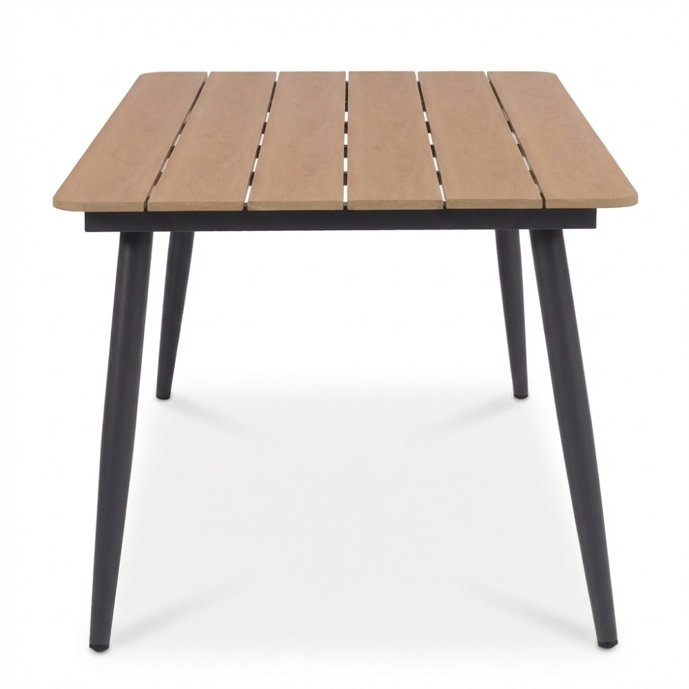 Liana dining loungeset rechts 8 personen | wicker + aluminium | zand | 4-delig - 270x193cm