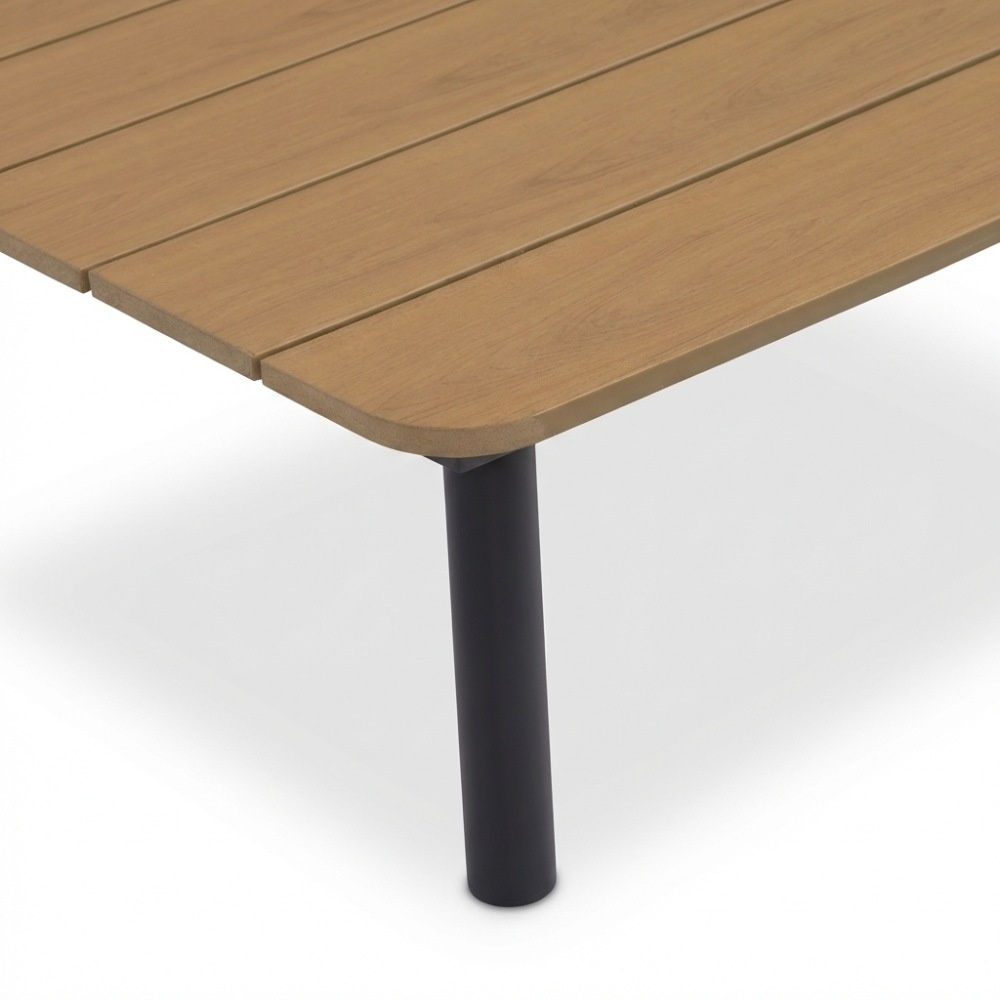 Liana dining loungeset rechts 8 personen | wicker + aluminium | zand | 4-delig - 270x193cm