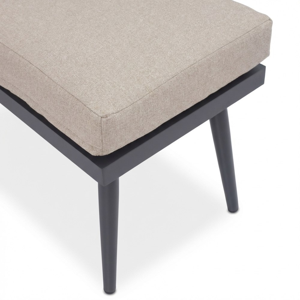 Liana dining loungeset rechts 8 personen | wicker + aluminium | zand | 4-delig - 270x193cm