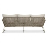 Valencia stoel-bank loungeset 5 personen | touw + aluminium | Almond Beige | 3-delig