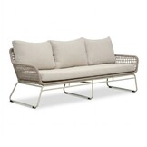 Valencia stoel-bank loungeset incl. Aurora tafel | touw + aluminium | Almond Beige | 4-delig