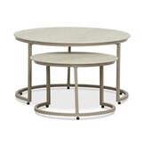 Valencia stoel-bank loungeset incl. Aurora tafel | touw + aluminium | Almond Beige | 4-delig