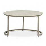 Valencia stoel-bank loungeset incl. Aurora tafel | touw + aluminium | Almond Beige | 4-delig