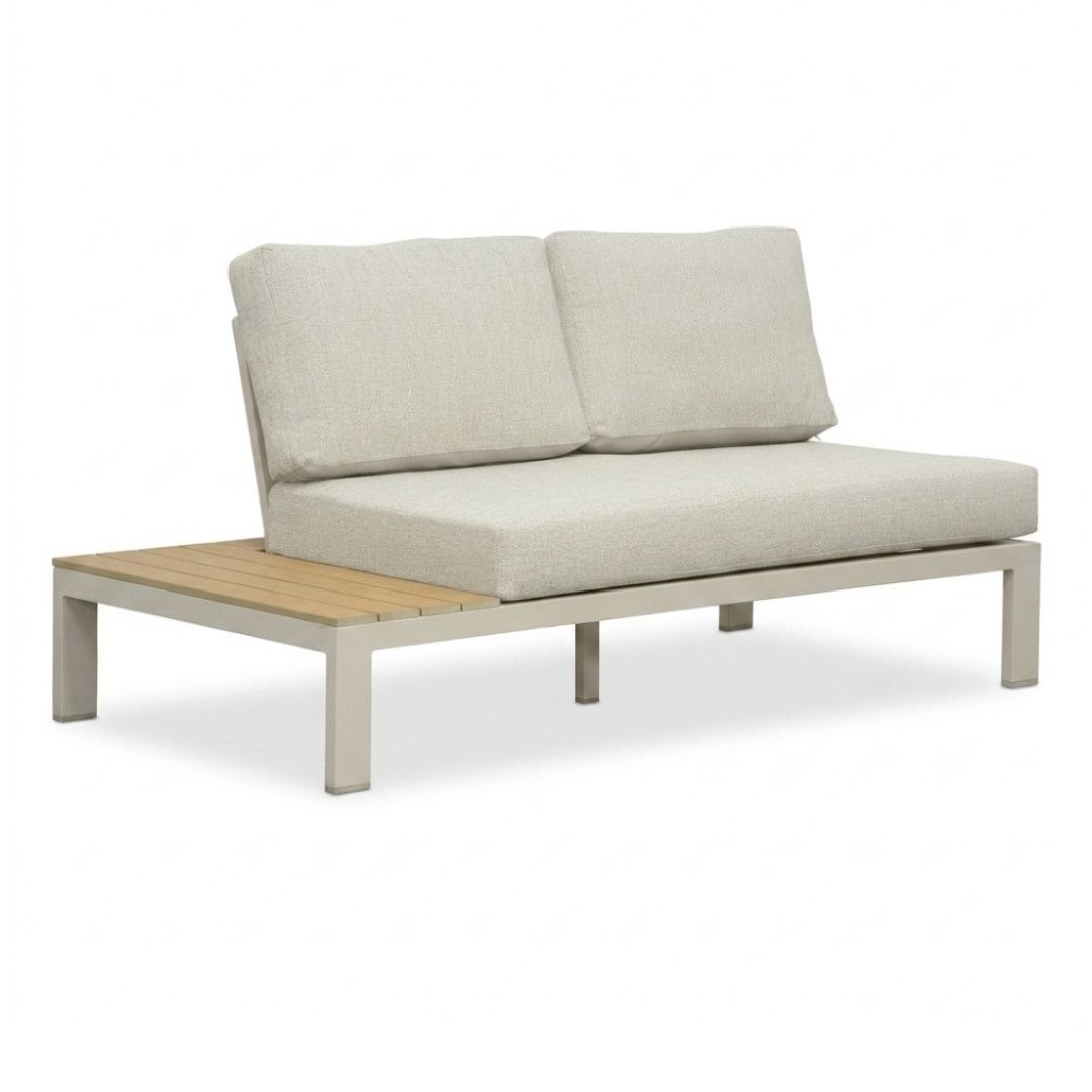 Barcelona hoek loungeset beige 5 personen | aluminium + polywood | beige | 4-delig - 270x270cm