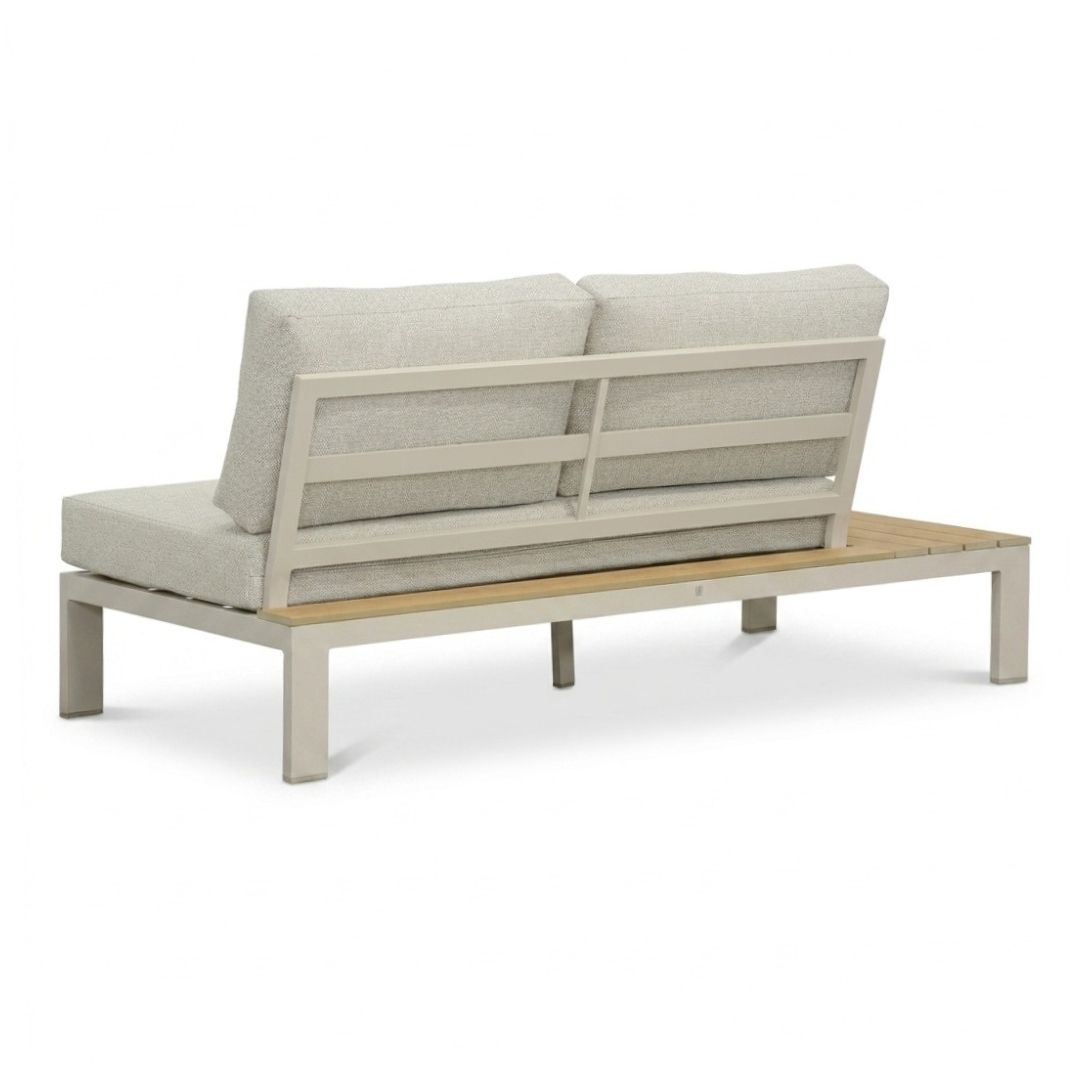 Barcelona hoek loungeset beige 5 personen | aluminium + polywood | beige | 4-delig - 270x270cm