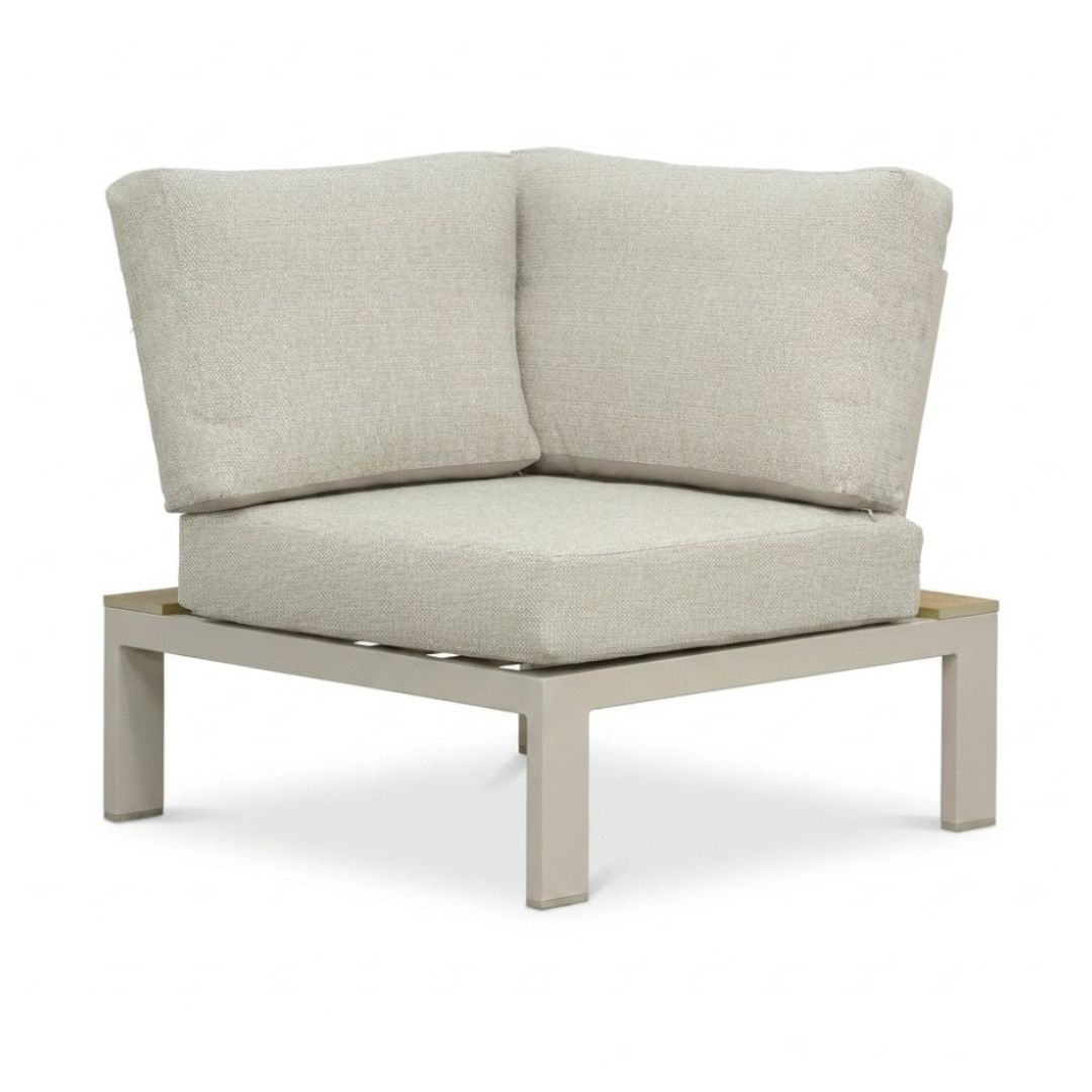 Barcelona hoek loungeset beige 5 personen | aluminium + polywood | beige | 4-delig - 270x270cm