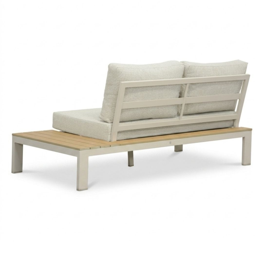 Barcelona hoek loungeset beige 5 personen | aluminium + polywood | beige | 4-delig - 270x270cm