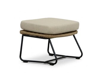 Gianna voetenbank | touw + aluminium | Sahara Dust