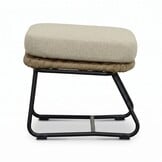 Gianna loungestoel tuin incl. voetenbank | touw + aluminium | Sahara Dust