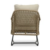 Gianna loungestoel tuin incl. voetenbank | touw + aluminium | Sahara Dust