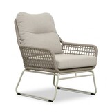 Valencia loungestoel | touw + aluminium | Almond Beige