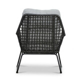 Valencia loungestoel incl. voetenbank | touw + aluminium | Stone Grey