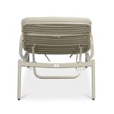 Malta ligbed beige | aluminium + teak | beige | 186cm