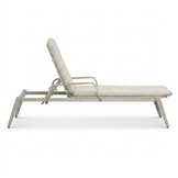 Malta ligbed beige | aluminium + teak | beige | 186cm