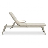 Malta ligbed beige | aluminium + teak | beige | 186cm