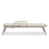 Malta ligbed beige | aluminium + teak | beige | 186cm