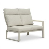 Manhattan dining loungeset - verstelbaar 6 personen | aluminium + polywood | beige | 5-delig - 273x213cm