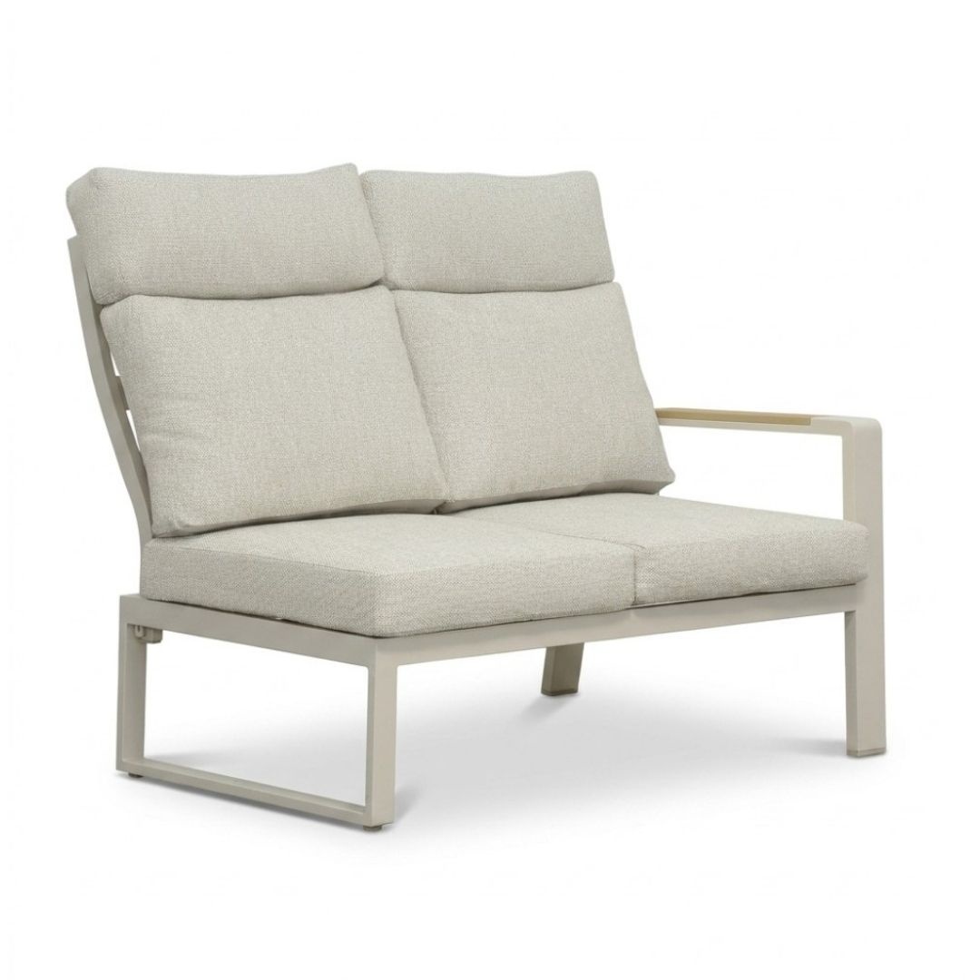 Manhattan dining loungeset - verstelbaar 6 personen | aluminium + polywood | beige | 5-delig - 273x213cm