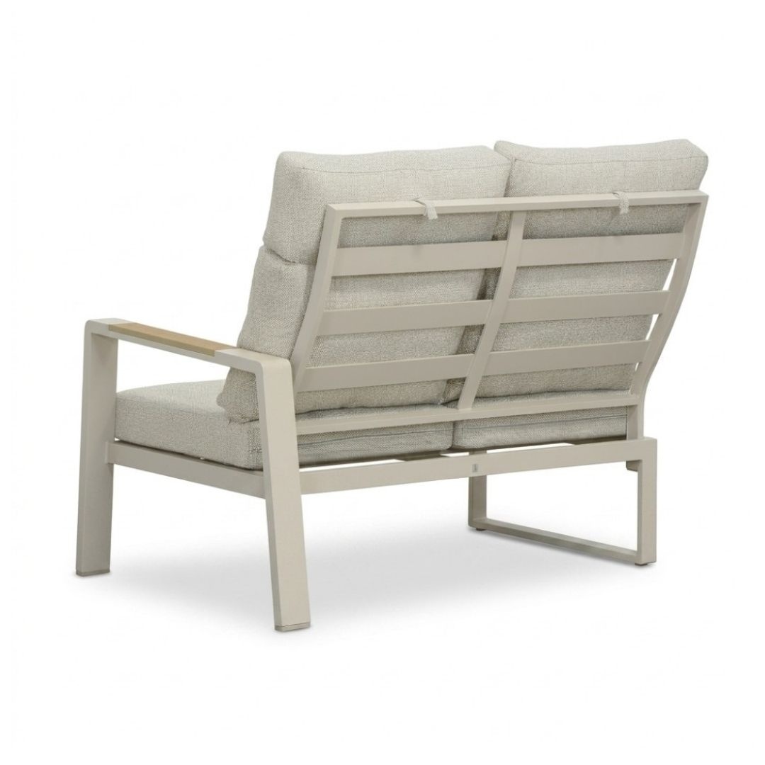 Manhattan dining loungeset - verstelbaar 6 personen | aluminium + polywood | beige | 5-delig - 273x213cm
