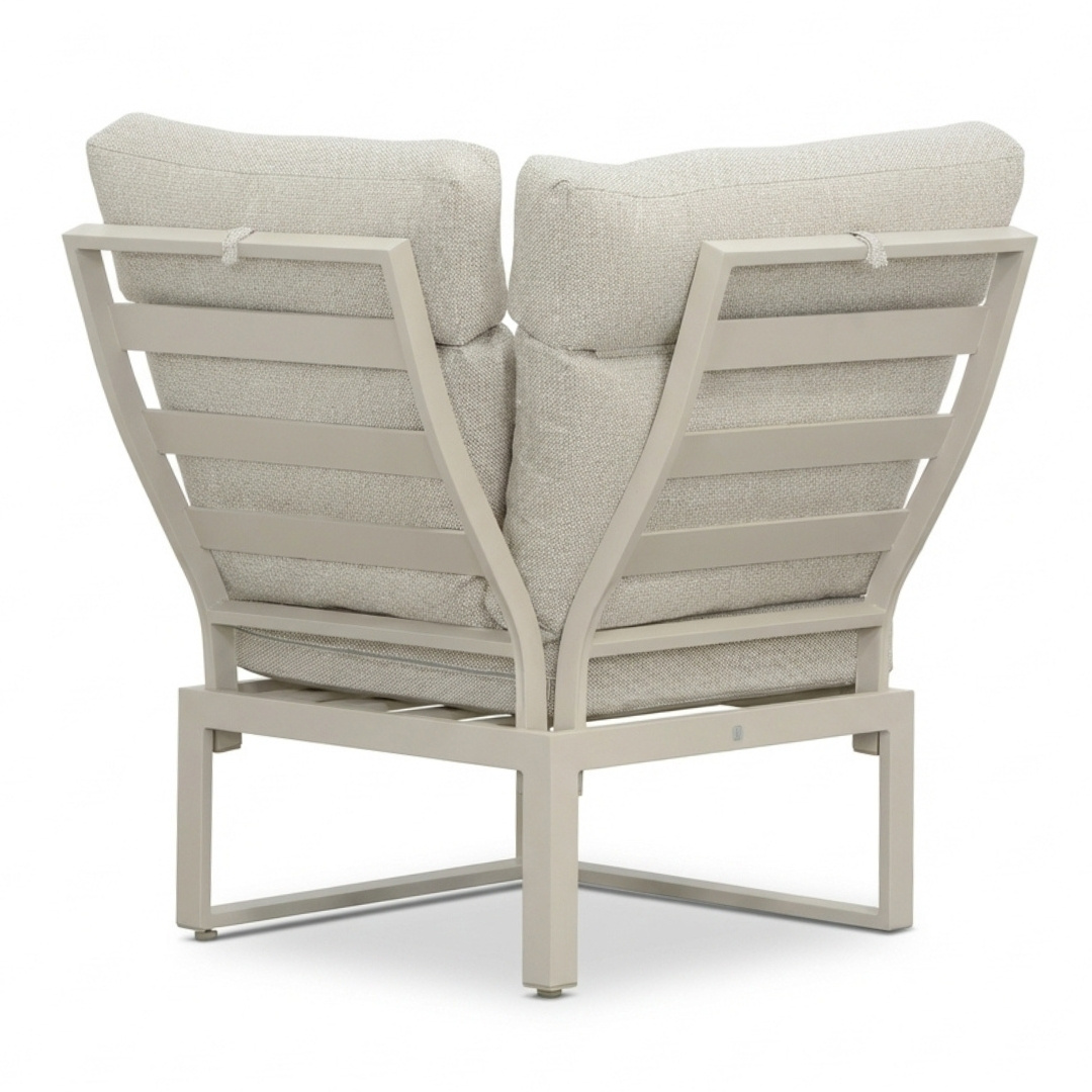 Manhattan dining loungeset - verstelbaar 6 personen | aluminium + polywood | beige | 5-delig - 273x213cm