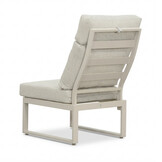 Manhattan dining loungeset - verstelbaar 6 personen | aluminium + polywood | beige | 5-delig - 273x213cm