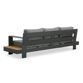 Riviera stoel-bank loungeset 5 personen | aluminium + teak | antraciet | 4-delig