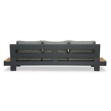 Riviera stoel-bank loungeset 5 personen | aluminium + teak | antraciet | 4-delig
