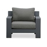 Riviera stoel-bank loungeset 5 personen | aluminium + teak | antraciet | 4-delig