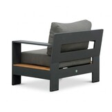 Riviera stoel-bank loungeset 5 personen | aluminium + teak | antraciet | 4-delig