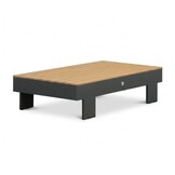 Riviera stoel-bank loungeset 5 personen | aluminium + teak | antraciet | 4-delig