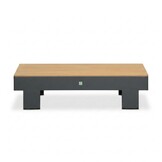 Riviera stoel-bank loungeset 5 personen | aluminium + teak | antraciet | 4-delig