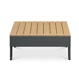 Riviera stoel-bank loungeset 5 personen | aluminium + teak | antraciet | 4-delig