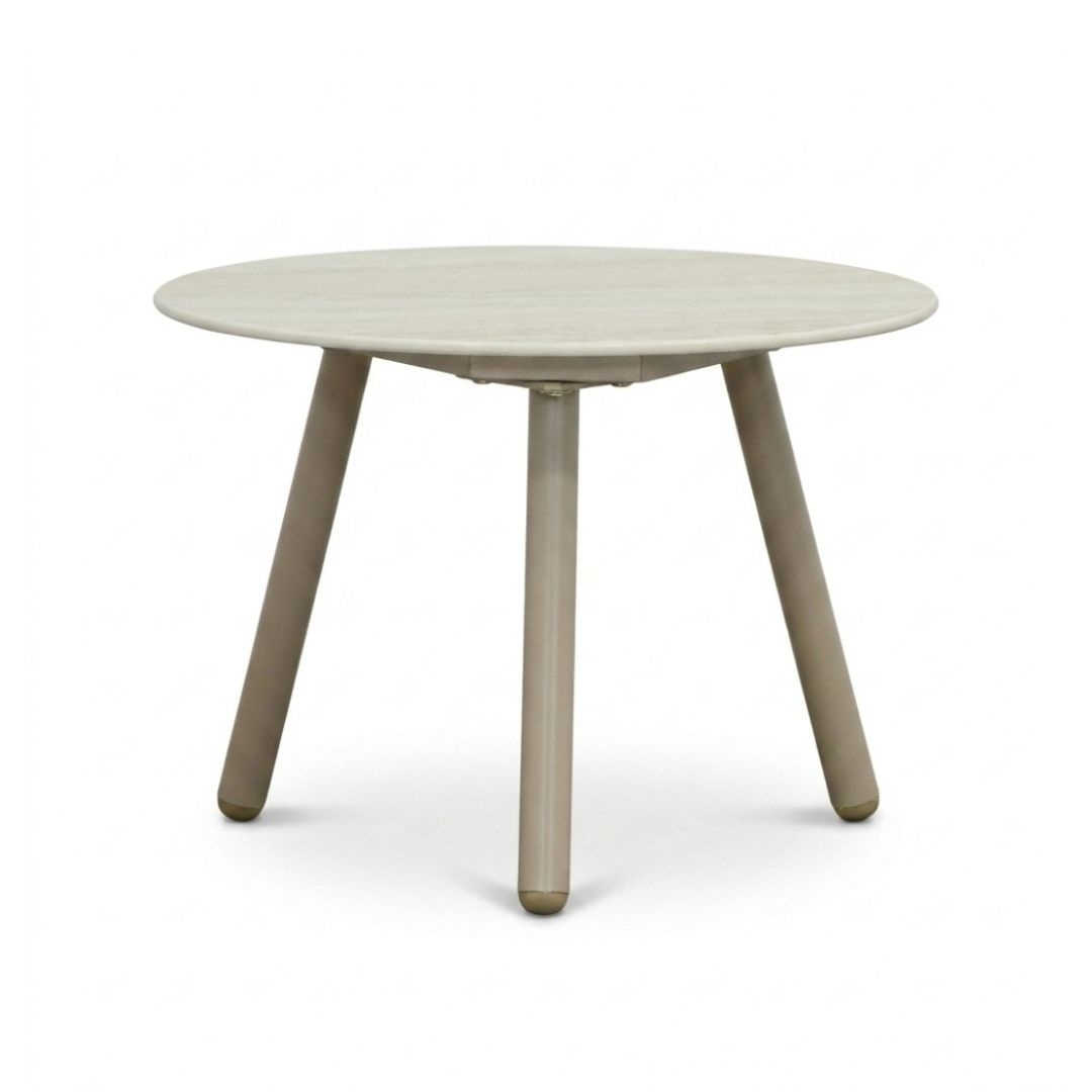 Telissa koffietafel set van 2 | sintered stone + aluminium | Marble Latte/beige