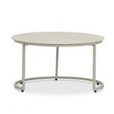 Aurora koffietafel set van 2 | sintered stone + aluminium | Pearl/Marble latte