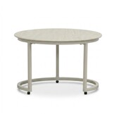 Aurora koffietafel set van 2 | sintered stone + aluminium | Pearl/Marble latte