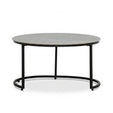 Aurora koffietafel set van 2 | sintered stone + aluminium | Marble Grey