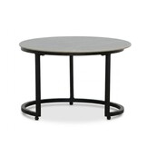 Aurora koffietafel set van 2 | sintered stone + aluminium | Marble Grey