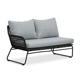 Potenza hoek loungeset 5 personen | aluminium + touw | Stone Grey | 4-delig - 213x213cm