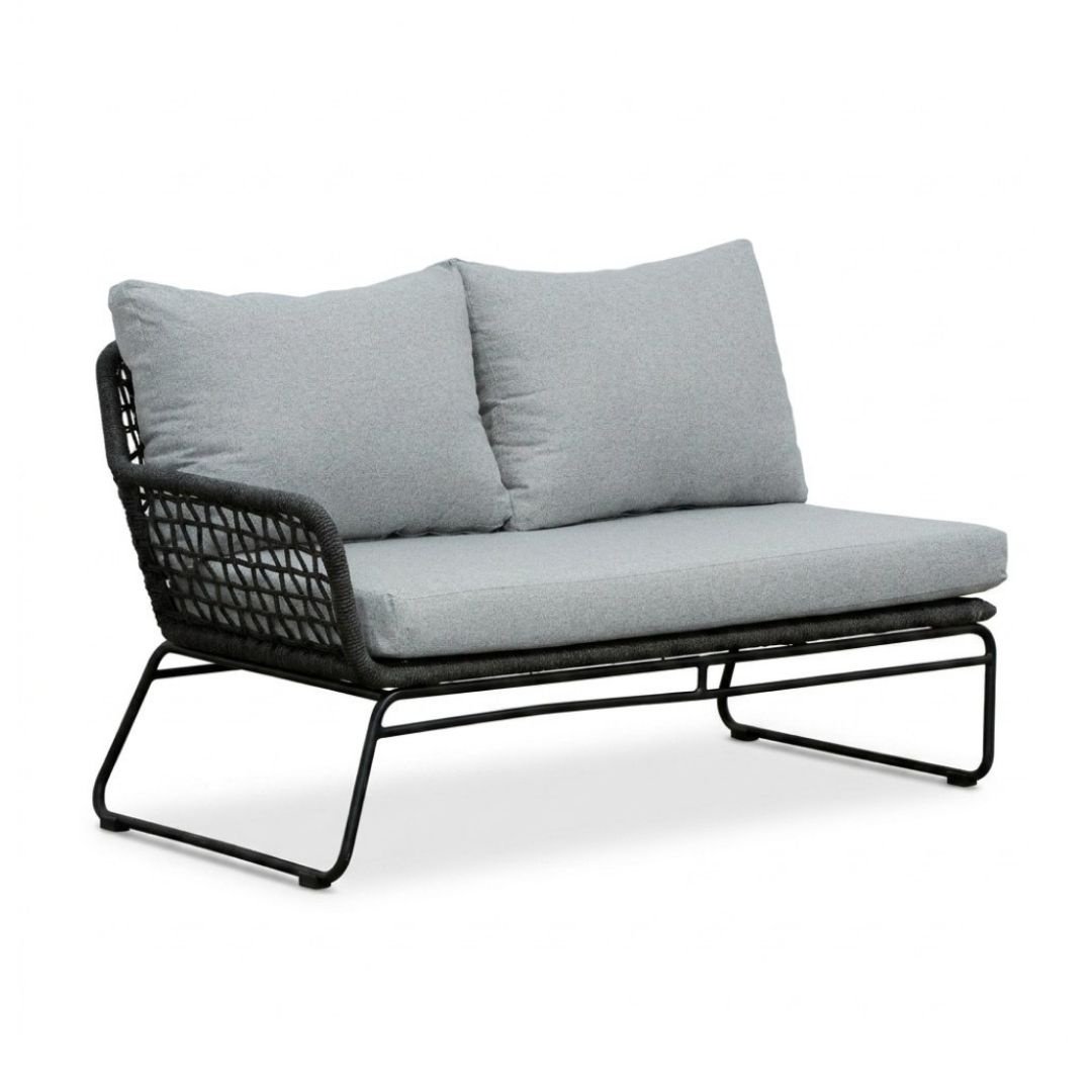 Potenza hoek loungeset 5 personen | aluminium + touw | Stone Grey | 4-delig - 213x213cm