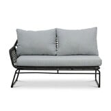 Potenza hoek loungeset 5 personen | aluminium + touw | Stone Grey | 4-delig - 213x213cm