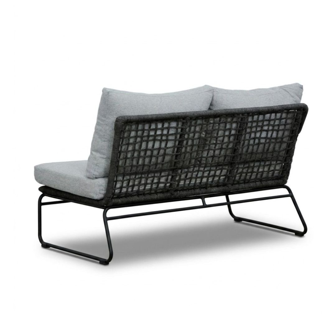 Potenza hoek loungeset 5 personen | aluminium + touw | Stone Grey | 4-delig - 213x213cm