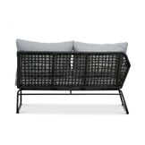 Potenza hoek loungeset 5 personen | aluminium + touw | Stone Grey | 4-delig - 213x213cm