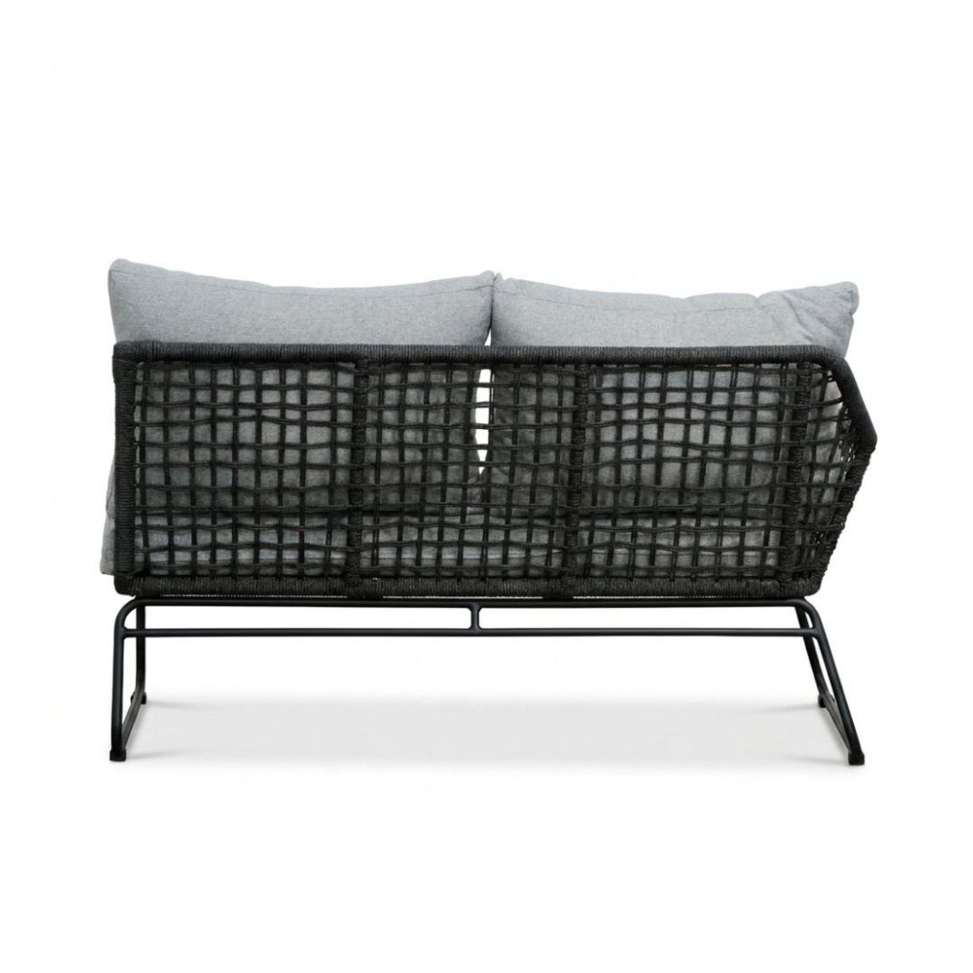 Potenza hoek loungeset 5 personen | aluminium + touw | Stone Grey | 4-delig - 213x213cm