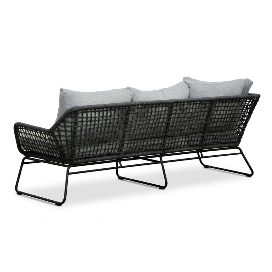 Potenza hoek loungeset 5 personen | aluminium + touw | Stone Grey | 4-delig - 213x213cm