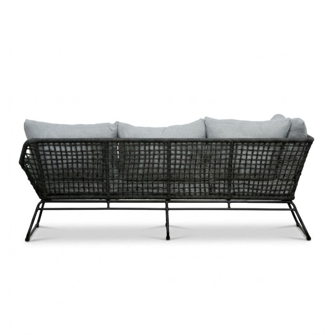 Potenza hoek loungeset 5 personen | aluminium + touw | Stone Grey | 4-delig - 213x213cm