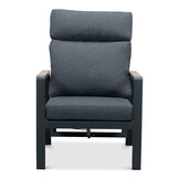 Manhattan loungestoel tuin set van 2 | aluminium + polywood | antraciet