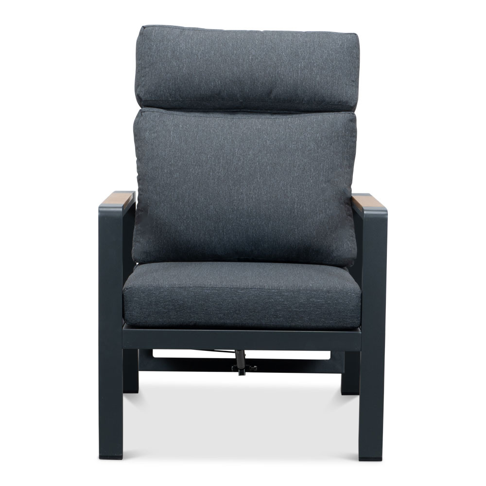 Manhattan loungestoel tuin set van 2 | aluminium + polywood | antraciet