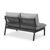 Florence/Palau hoek loungeset 5 personen | aluminium + touw | antraciet | 4-delig - 216x216cm