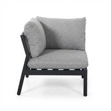 Florence/Palau hoek loungeset 5 personen | aluminium + touw | antraciet | 4-delig - 216x216cm