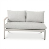Florence/Palau hoek loungeset 5 personen | aluminium + touw | beige | 5-delig - 216x216cm
